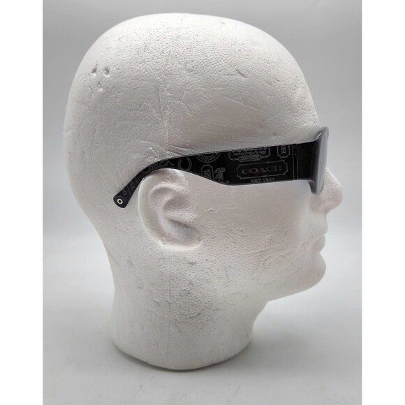COACH ROWAN S827 DESIGNER SUN GLASSES Black/Silver Radiant Gray Lense Preowned main image 16